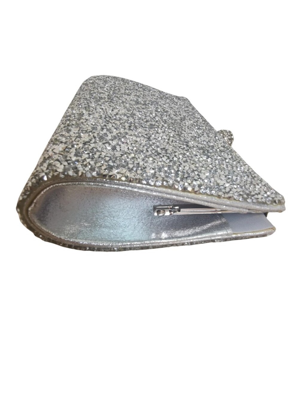 Silver Crystal Evening Clutch - Picture 2 of 7
